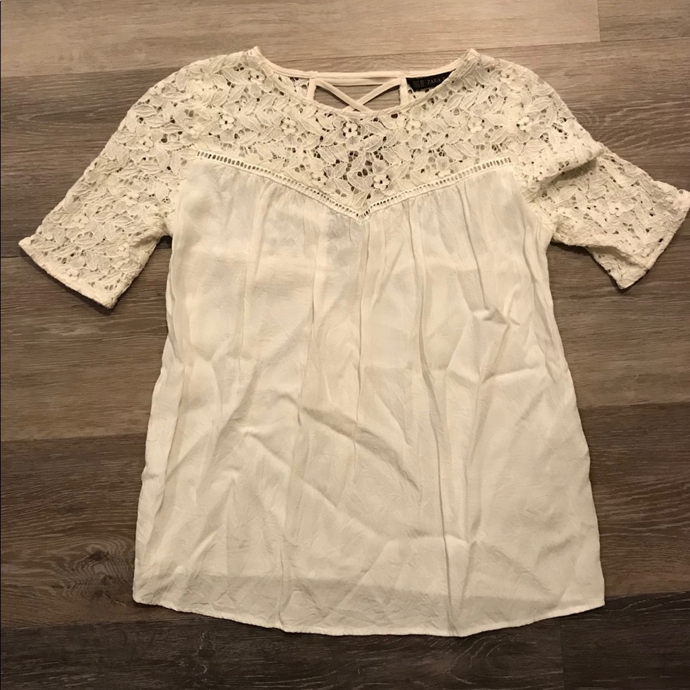 Zara cream shirt